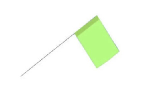 Green flag markers plastic - markers,