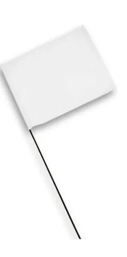 White flag markers - white,