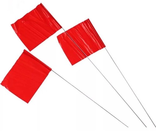 Red flag markers plastic - flag,